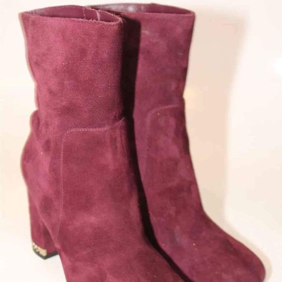 Michael Kors MK Designer Womens Suede Booties Heels Ankle Boots Size 5 M - Picture 4 of 9